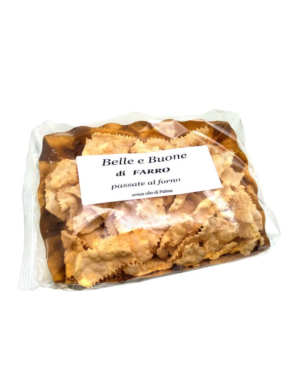 Bugie di Carnevale in foglie con farina di Farro - Antica Ricetta di Puglia - prodotti e dolci tipici regionali