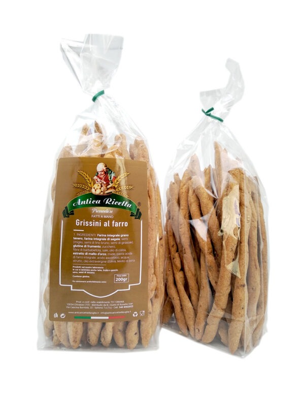 Grissini Rubatà al Farro, con olio extravergine di oliva