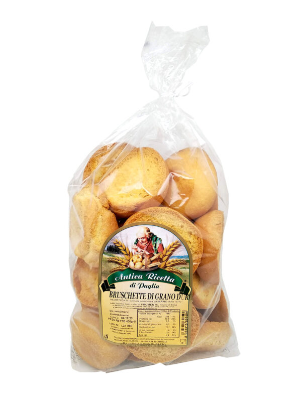 Bruschettine di grano duro - Antica Ricetta di Puglia - prodotti tipici regionali