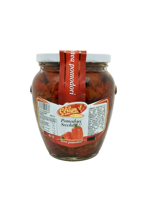 Pomodori secchi sottolio 550 g - La Cerignola di una Volta - Antica Ricetta di Puglia prodotti tipici regionali
