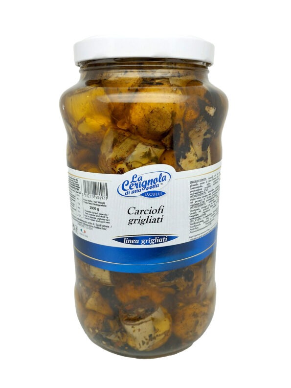 Carciofi grigliati interi sottolio 2900 g - La Cerignola di una Volta - Antica Ricetta di Puglia prodotti tipici regionali