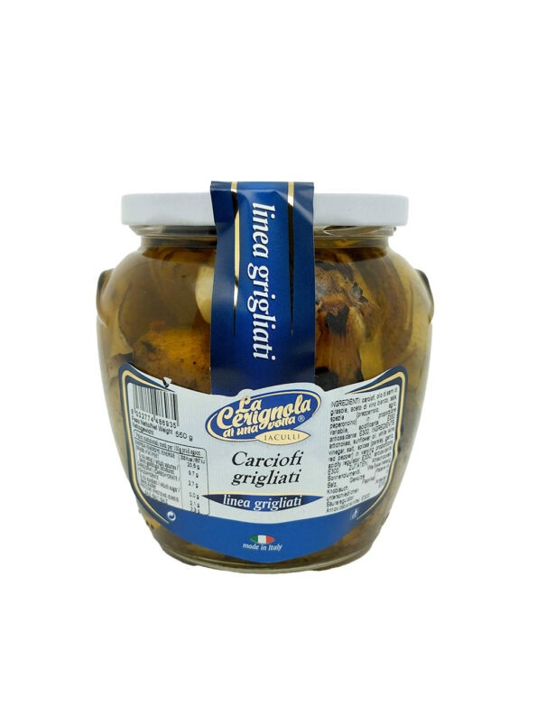 Carciofi grigliati interi sottolio 550 g - La Cerignola di una Volta - Antica Ricetta di Puglia prodotti tipici regionali